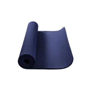 เสื่อโยคะ สีน้ำเงิน Yoga mat เสื่อออกกําลังกาย หนา 6 mm. (ฟรีถุงใส่เสื่อ)