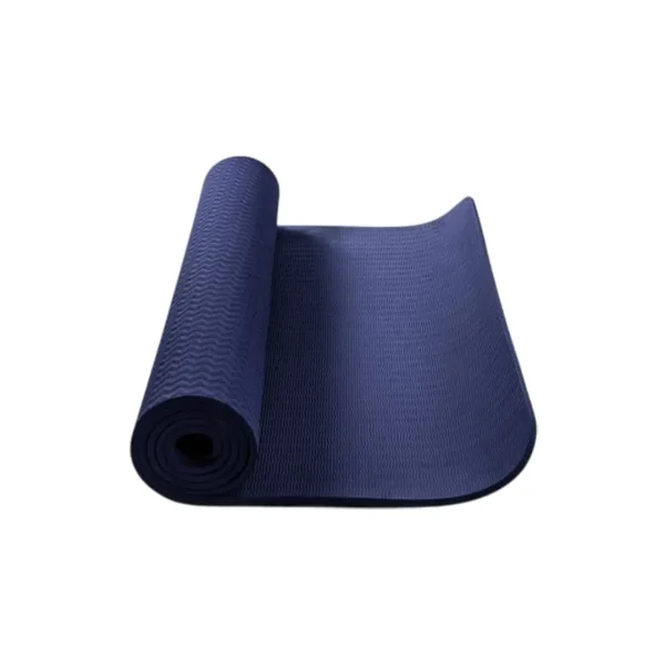 เสื่อโยคะ สีน้ำเงิน Yoga mat เสื่อออกกําลังกาย หนา 6 mm. (ฟรีถุงใส่เสื่อ)