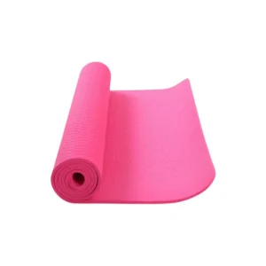 เสื่อโยคะ สีชมพู Yoga mat เสื่อออกกําลังกาย หนา 6 mm. (ฟรีถุงใส่เสื่อ)