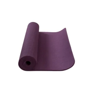 เสื่อโยคะ สีม่วง Yoga mat เสื่อออกกําลังกาย หนา 6 mm. (ฟรีถุงใส่เสื่อ)