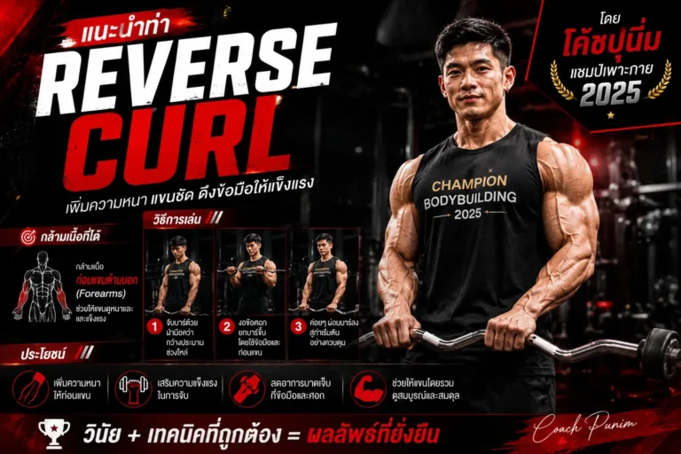 แนะนำท่า Reverse Curl โดยโค้ชปุนิ่ม แชมป์เพาะกาย 2025