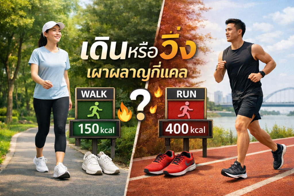 เดินหรือวิ่ง เผาผลาญกี่แคล? ตารางคำนวณครบทุกแบบ (อัปเดตล่าสุด)