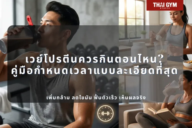 เวย์โปรตีนควรกินตอนไหน? คู่มือกำหนดเวลาแบบละเอียดที่สุด เพิ่มกล้าม ลดไขมัน ฟื้นตัวเร็ว เห็นผลจริง