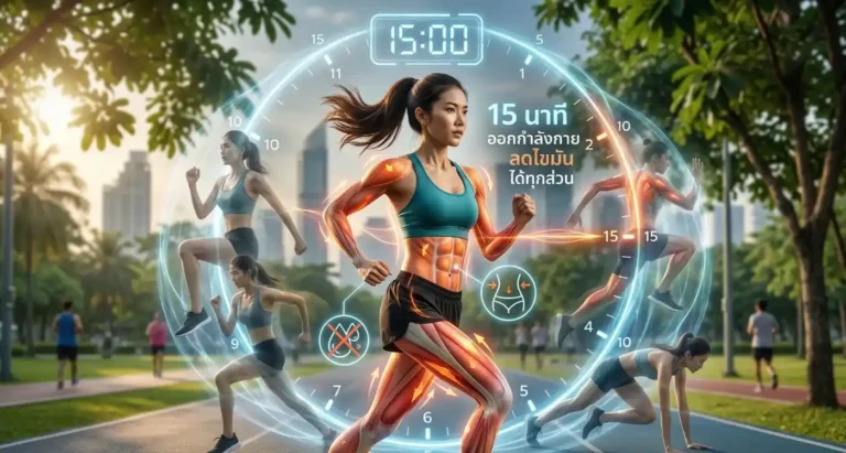 ออกกำลังกาย 15 นาที ลดไขมัน ได้ทุกส่วน พร้อม 15 ท่าออกกำลังกาย คาร์ดิโอ และตารางครบจบ จากโค้ชฟิสิคหญิงแชมป์ประเทศไทย