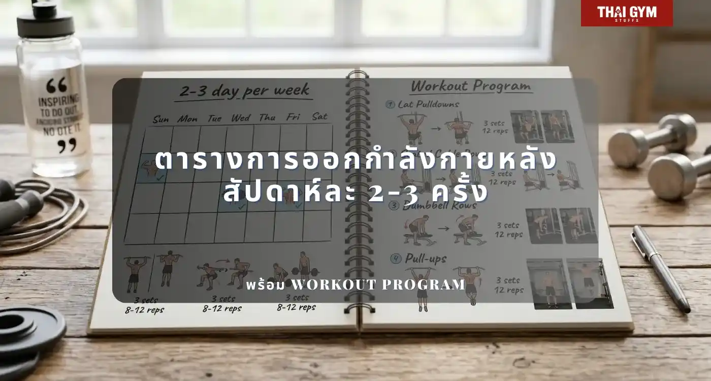 ตารางการออกกำลังกายหลังสัปดาห์ละ 2-3 ครั้ง พร้อม Workout Program