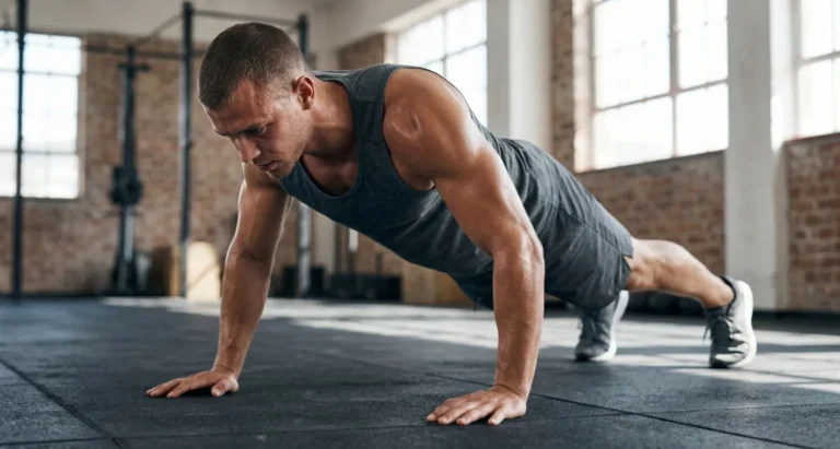 วิดพื้นช่วยอะไร การวิดพื้น Step 2 - ลดตัวลง