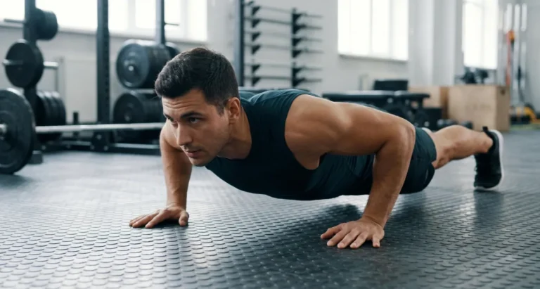 วิดพื้นช่วยอะไร การวิดพื้น Step 3 - จุดต่ำสุดของท่า