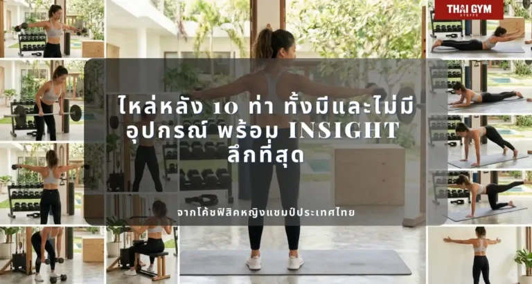 ไหล่หลัง 10 ท่า ทั้งมีและไม่มีอุปกรณ์ พร้อม Insight ลึกที่สุด จากโค้ชฟิสิคหญิงแชมป์ประเทศไทย