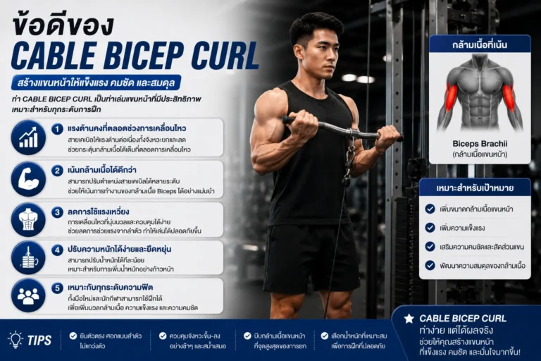 ข้อดีของ Cable Bicep Curl