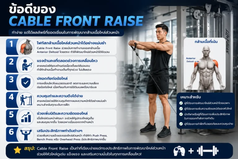 ข้อดีของ Cable Front Raise