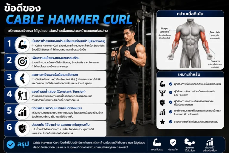 ข้อดีของ Cable Hammer Curl