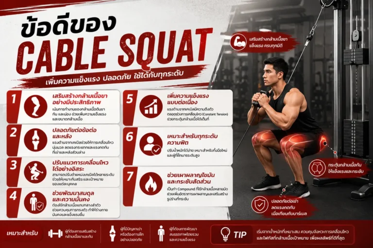 ข้อดีของ Cable Squat