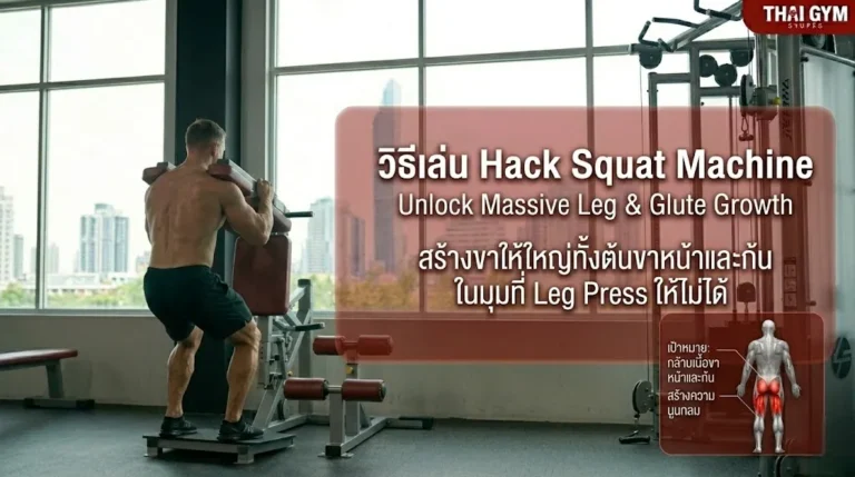 วิธีเล่น Hack Squat Machine สร้างขาให้ใหญ่ทั้งต้นขาหน้าและก้นในมุมที่ Leg Press ให้ไม่ได้