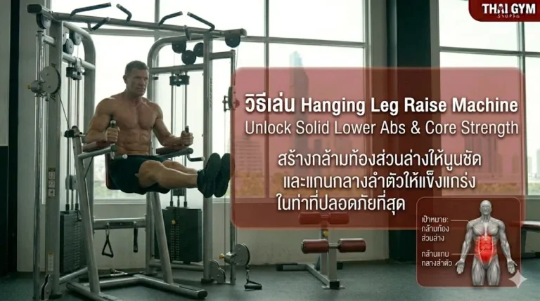 วิธีเล่น Hanging Leg Raise Machine สร้างกล้ามท้องส่วนล่างให้นูนชัดและกล้ามแกนกลางลำตัวให้แข็งแกร่งในท่าที่ปลอดภัยที่สุด