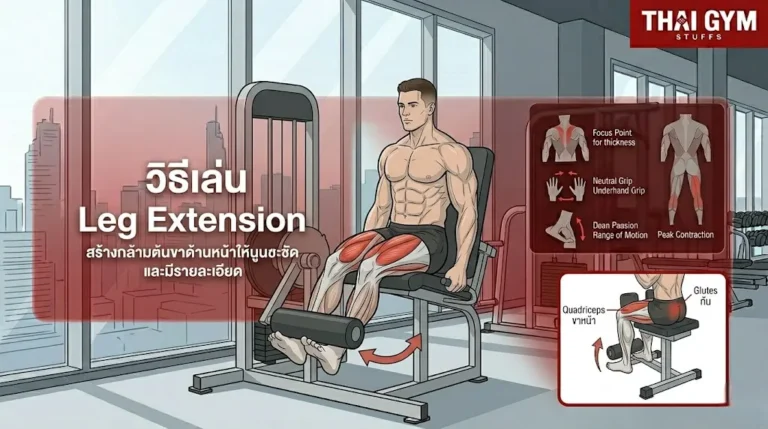 วิธีเล่น Leg Extension สร้างกล้ามต้นขาด้านหน้าให้นูนชัดและมีรายละเอียด