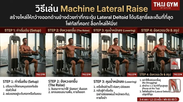 วิธีเล่นเครื่อง Machine Lateral Raise ทำตามนี้ทีละขั้นตอนได้เลย