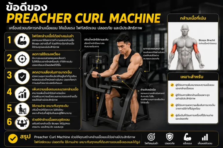 ข้อดีของ Preacher Curl Machine