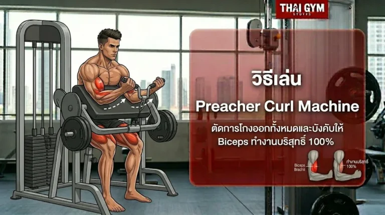 วิธีเล่น Preacher Curl Machine ตัดการโกงออกทั้งหมดและบังคับให้ Biceps ทำงานบริสุทธิ์ 100%