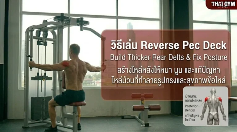 วิธีเล่น Reverse Pec Deck สร้างไหล่หลังให้หนา นูน และแก้ปัญหาไหล่ม้วนที่ทำลายทั้งรูปทรงและสุขภาพข้อไหล่ระยะยาว