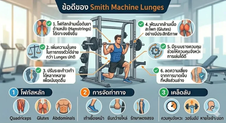ข้อดีของ Smith Machine Lunges