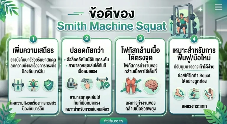 ข้อดีของ Smith Machine Squat