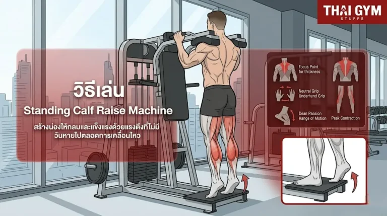 วิธีเล่น Standing Calf Raise Machine สร้างน่องให้กลมและแข็งแรง