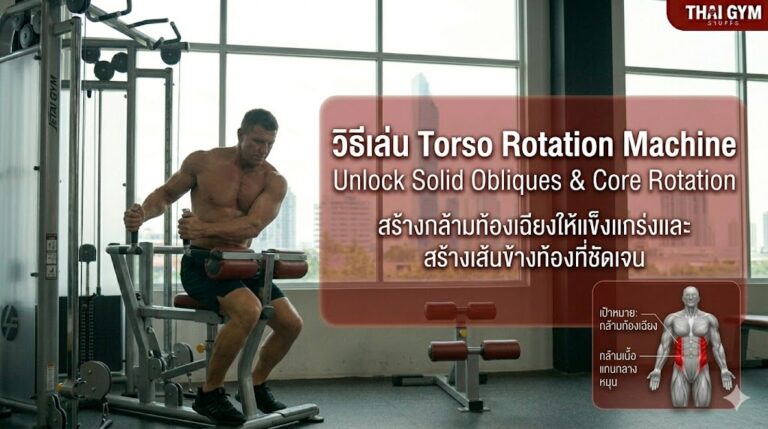 วิธีเล่น Torso Rotation Machine สร้างกล้ามท้องเฉียงให้แข็งแกร่งและสร้างเส้นข้างท้องที่ชัดเจน
